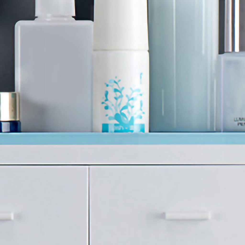 Zahnbürstenaufbewahrungsregal Inverted Magnetic Adsorption Toothbrush Holder Toothpaste Squeezer 4 Blue Cups