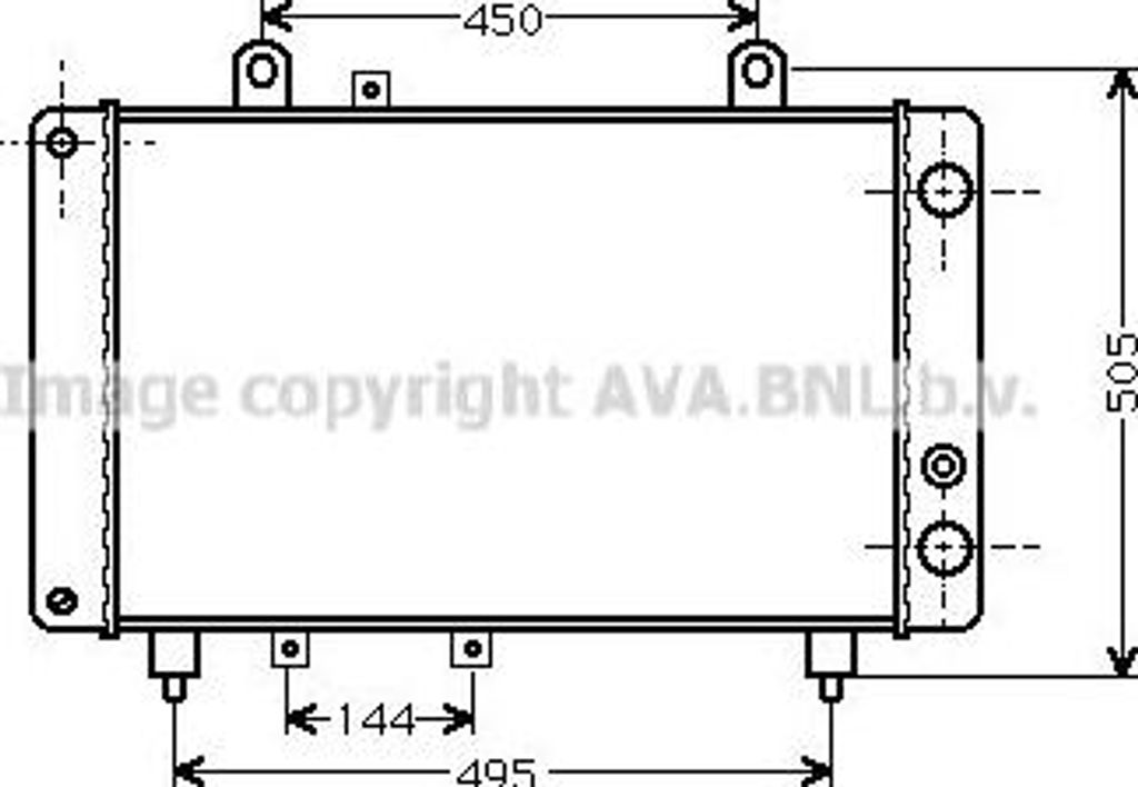AVA PE2081 Motorkühler OE 1300G0 kompatibel mit C25, Ducato, J5