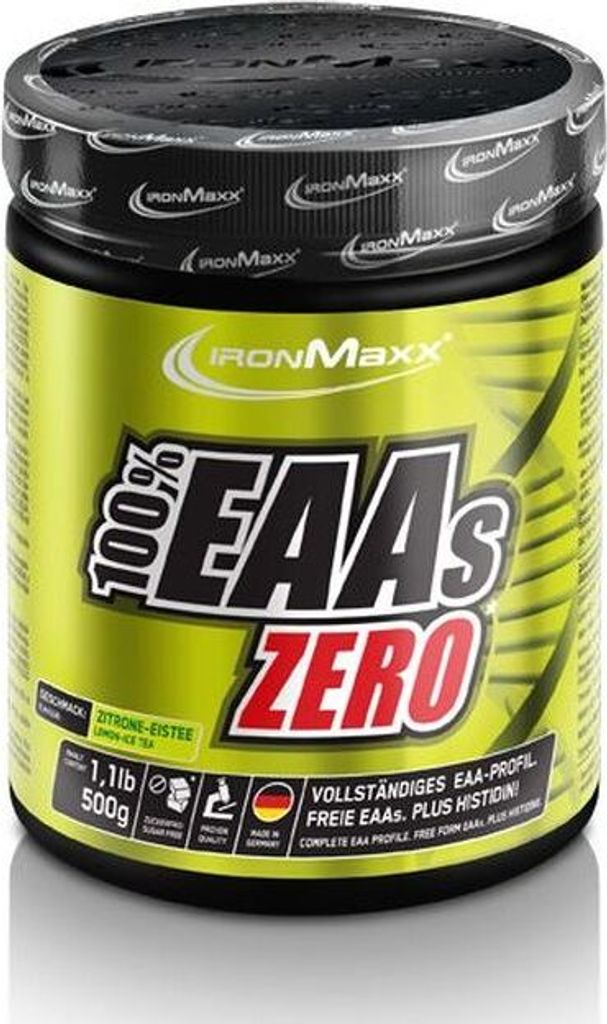 IronMaxx 100% EAAs Zero - 500 g Lemon Ice Tea