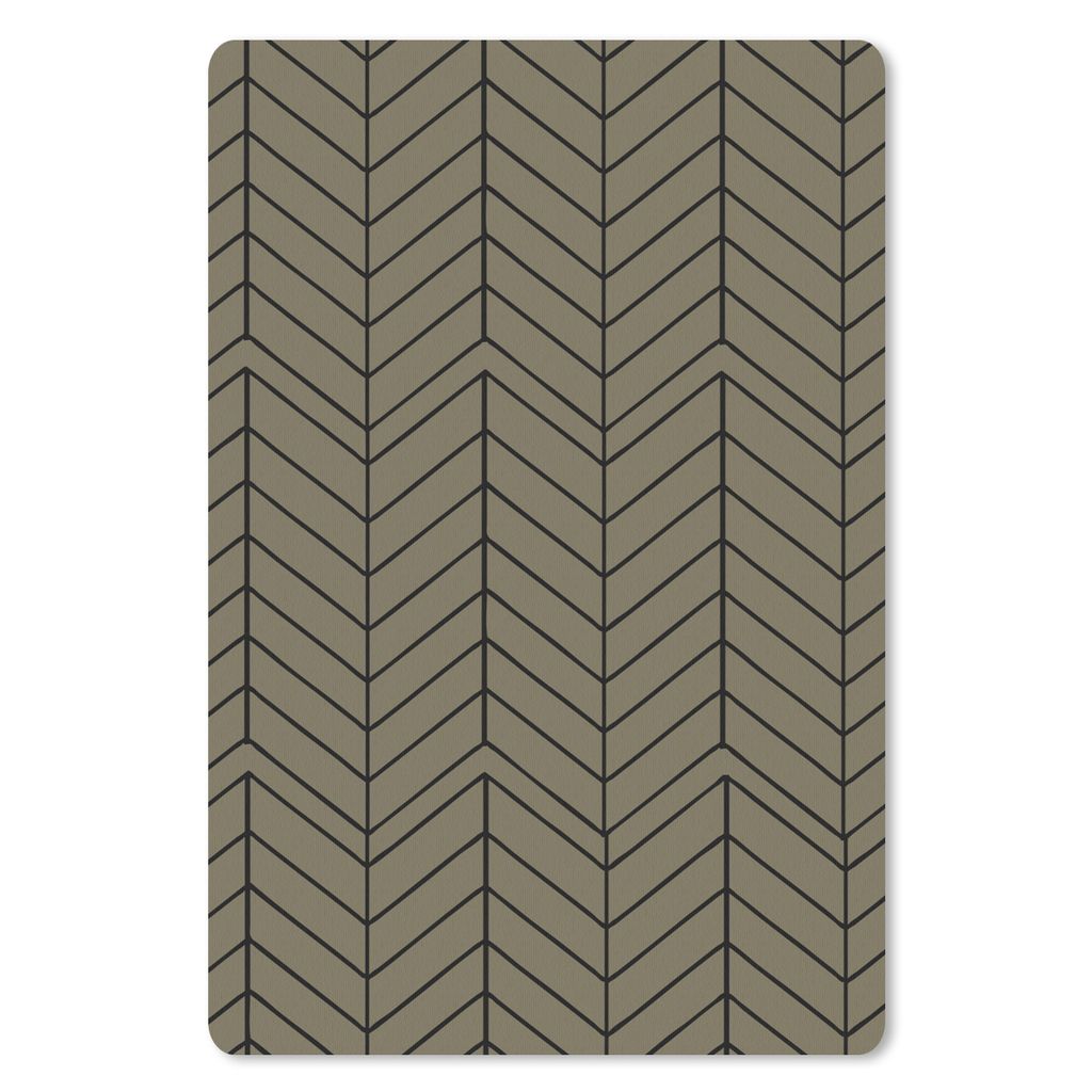 MuchoWow Mauspad Mousepad Muster - Linie - Braun - Luxus 40x60 cm - Mousepads - Maus Mat - Pad - Mausunterlage - Schreibtisch Accesoire