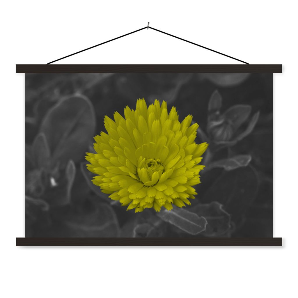 MuchoWow Textilposter Blumen - Aquarell - Löwenzahn 120x80 cm mit schwarzem Rahmen - Wanddeko
