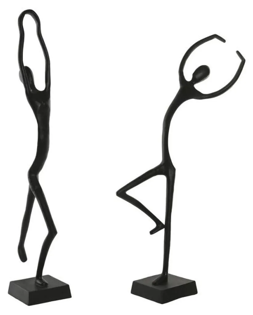 Figurine décorative noire Baile ESPRIT : lot de 2 pour déco chic et zen