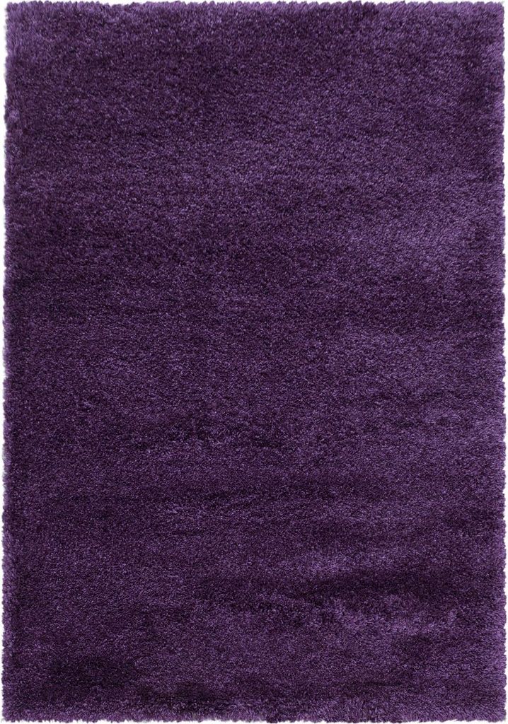 Hochflor Teppich Francesca rechteckig, Farbe: Lila, Größe:280x370 cm