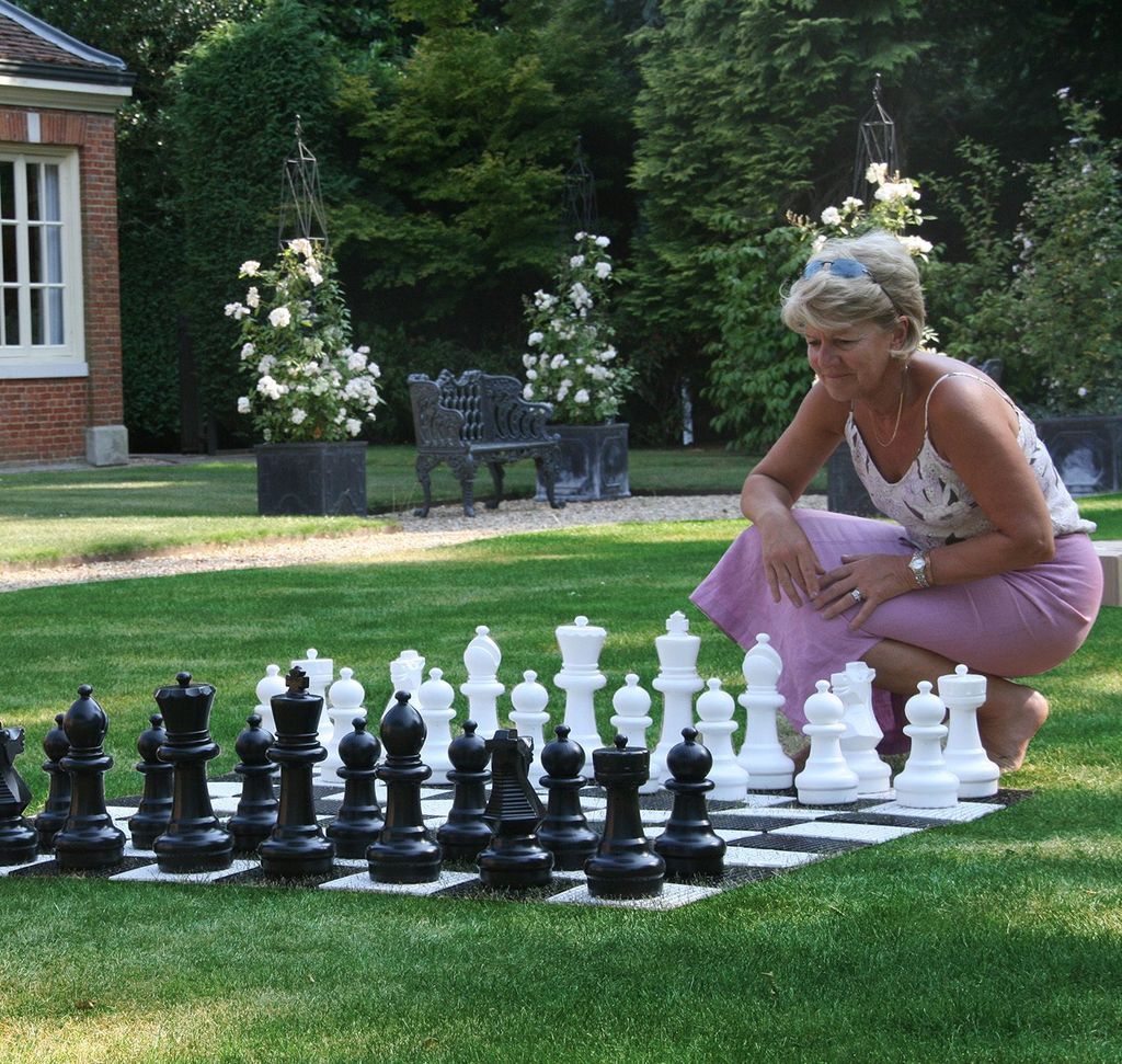 Ubergames - XL-Schachspiel für draußen – bis zu 30 zm – UV-beständig – nur lose Teile