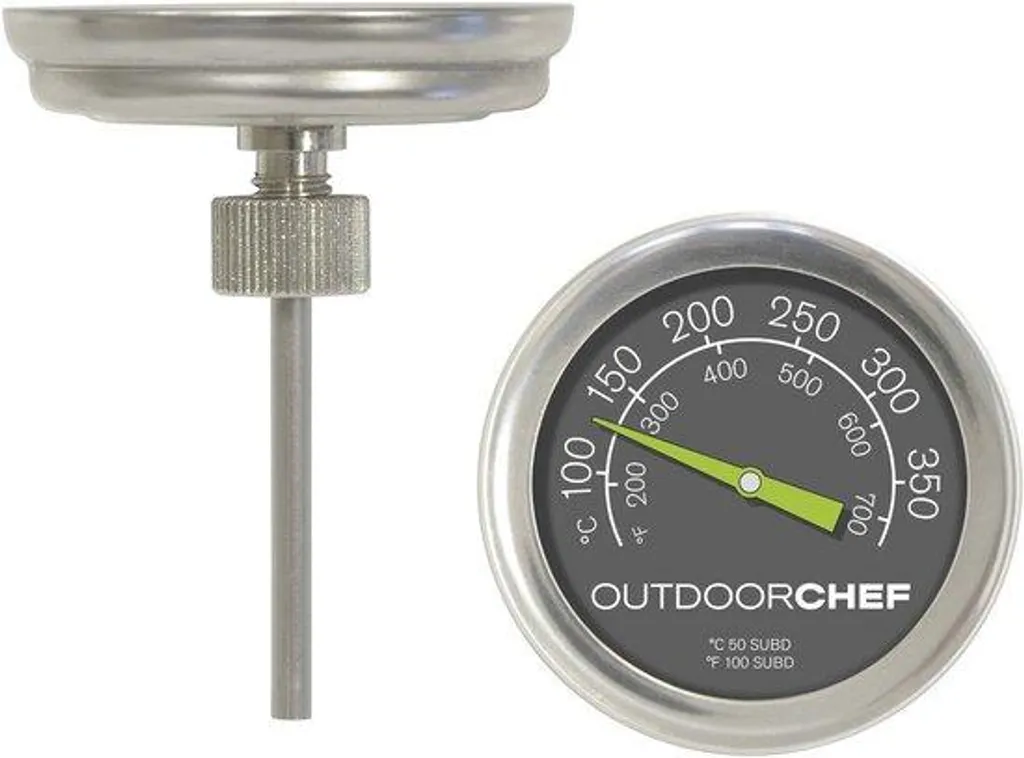 Grand thermomètre barbecue 400 °C haute température en inox robuste