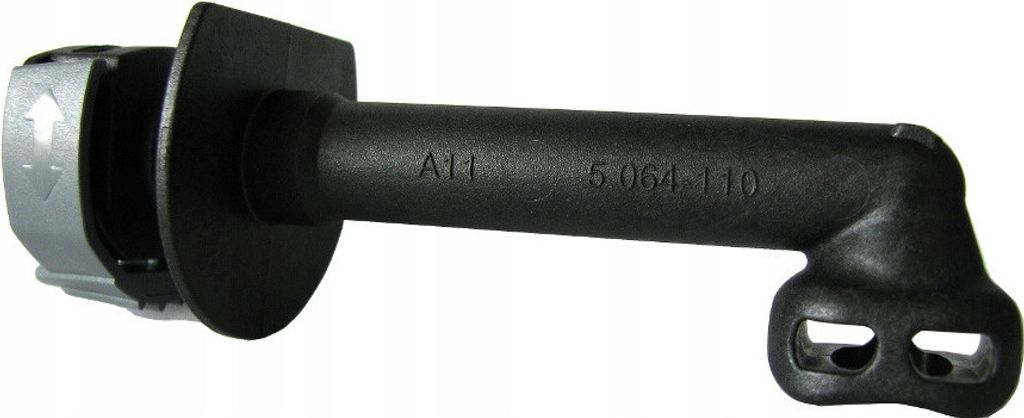 A black Kärcher HD-Abgang with a silver clamp is shown against a white background.