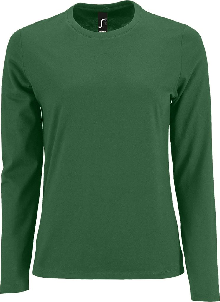 SOLS Damen T-Shirt Imperial, langärmlig PC2906 (XL) (Grau meliert)