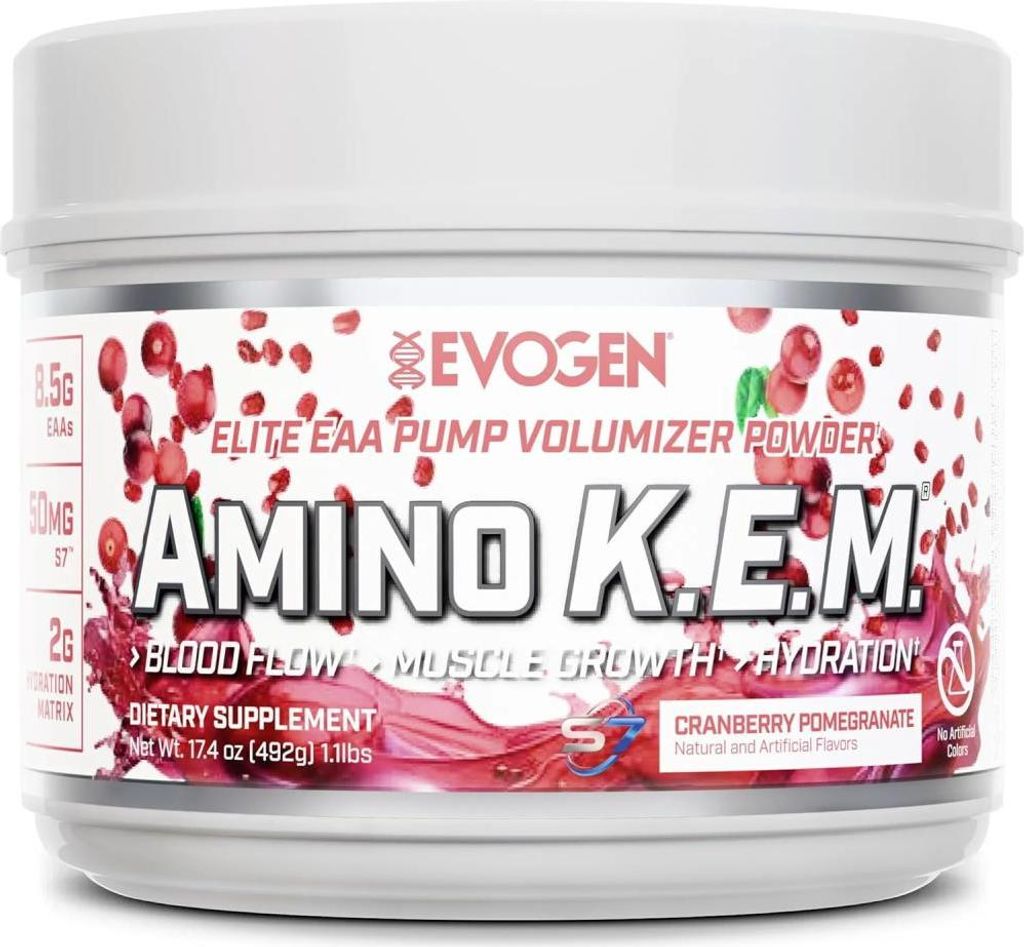 Evogen Amino K.E.M. EAA - 492g-Dose Cranberry Pomegranate