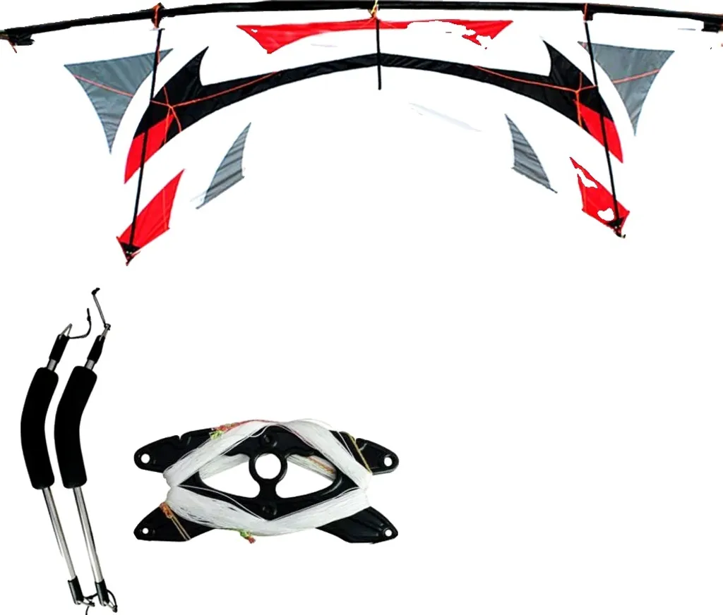 Cerf-volant acrobatique pour vent fort 4 lignes 25m idéal pour la plage