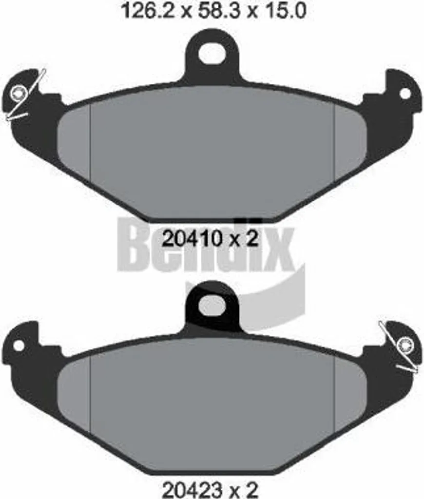 Plaquettes de frein BENDIX pour entretien Renault Laguna et Espace BPD1705