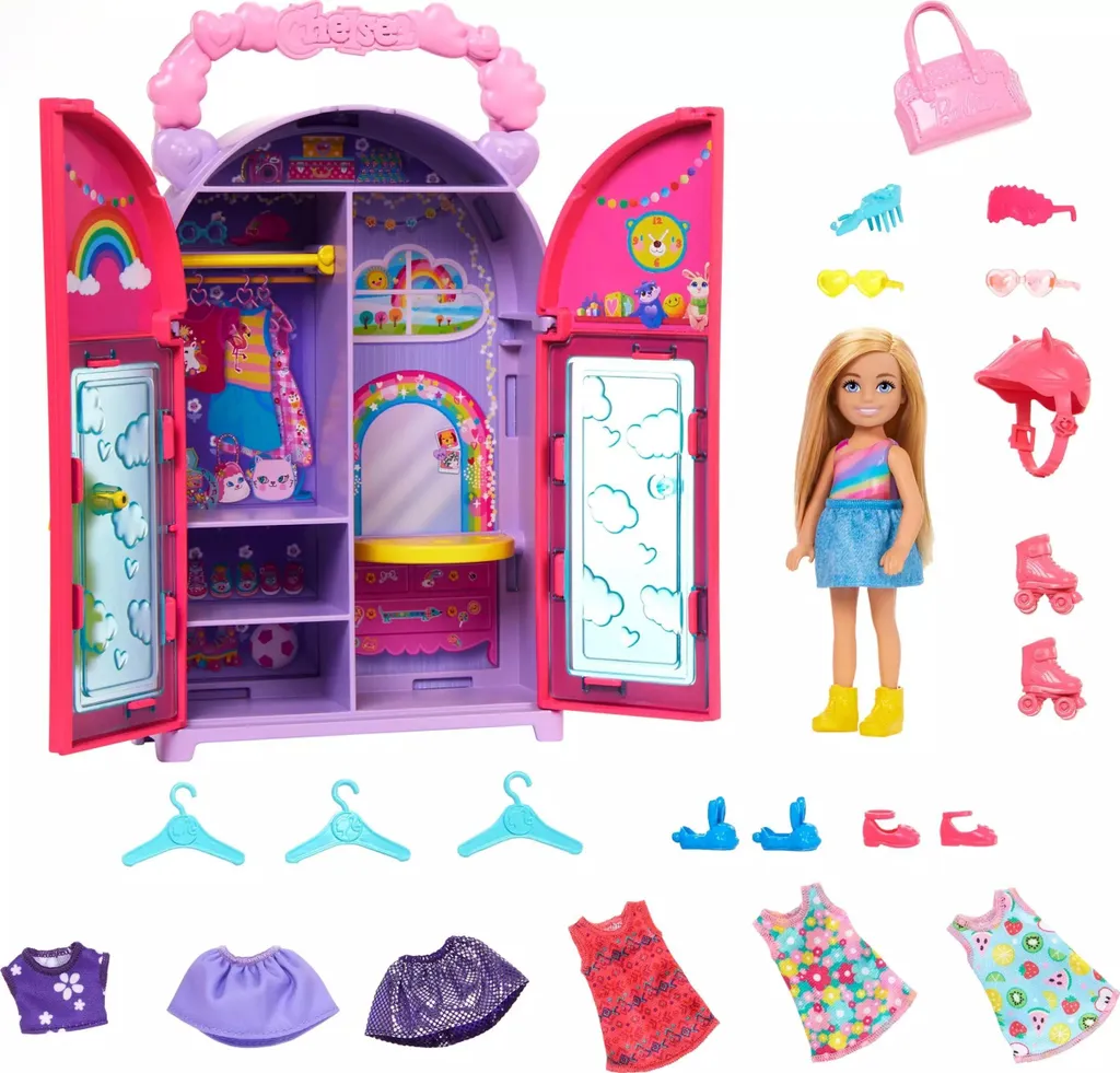 Armoire Barbie Chelsea Mattel : Solution de Rangement pour Accessoires