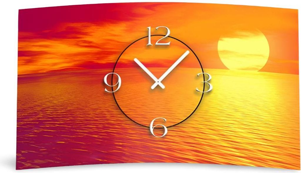 Digital Designer Art Sunset Designer Wanduhr modernes Wanduhren Design leise kein ticken DIXTIME 3DS-0367