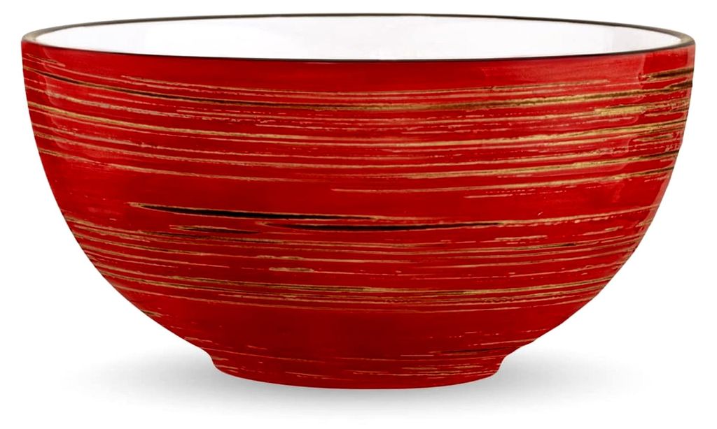 Wilmax SPIRAL-Schale | Salatschüssel | Suppenschalen | Müsli-Schalen | Porzellan Set | Kratzfest | Für den Haushalt | Durchmesser: 19 cm | Fassu...