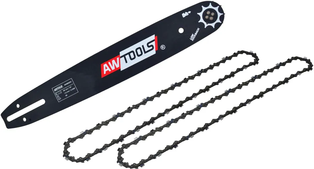 Guide de tronçonneuse 35cm et 2 chaînes .325 pour Awtools CS520