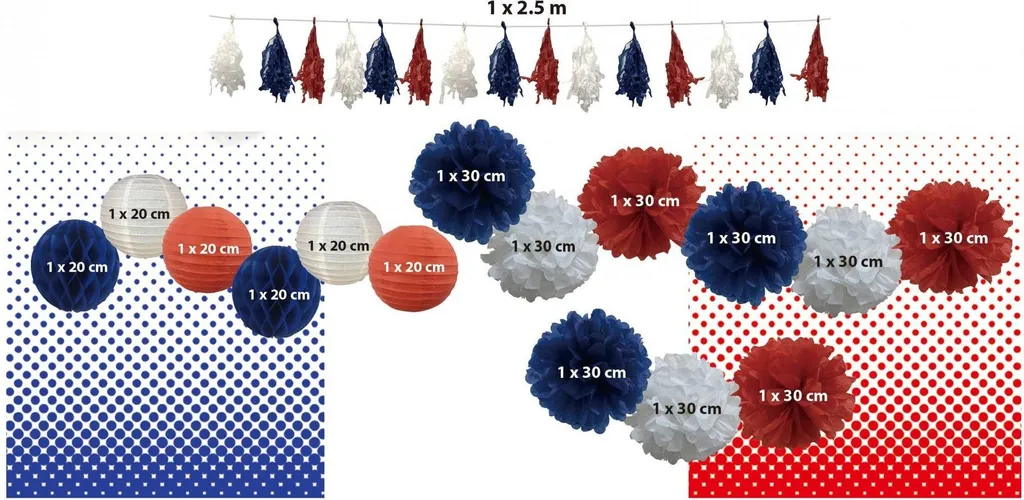 Kit Accessoires Supporter France pour Événements Sportifs et Fêtes
