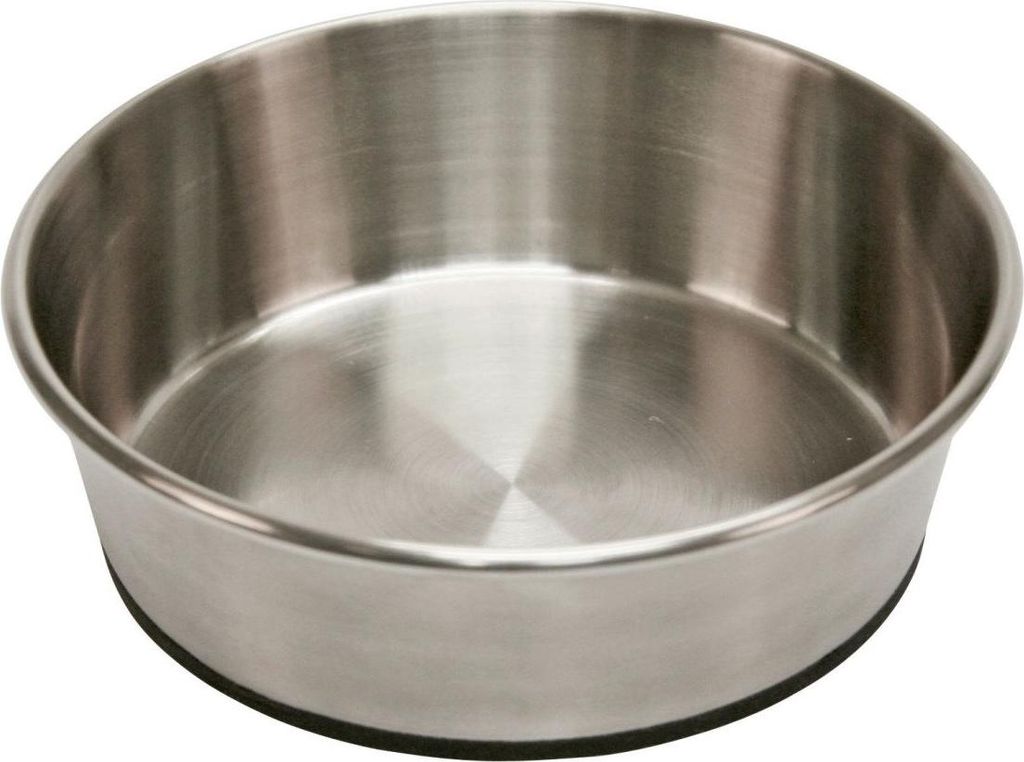 Kerbl Hundenapf Edelstahl, Hundefressnapf Wassernapf, rutschfest, 425 ml