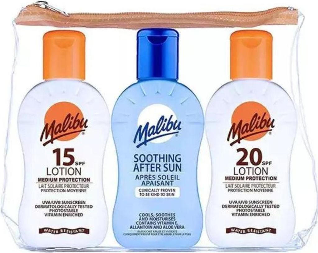 Malibu Travel Pack Balsamy Do Opalania SPF15 SPF20 + Balsam Zdjęcie produktu 