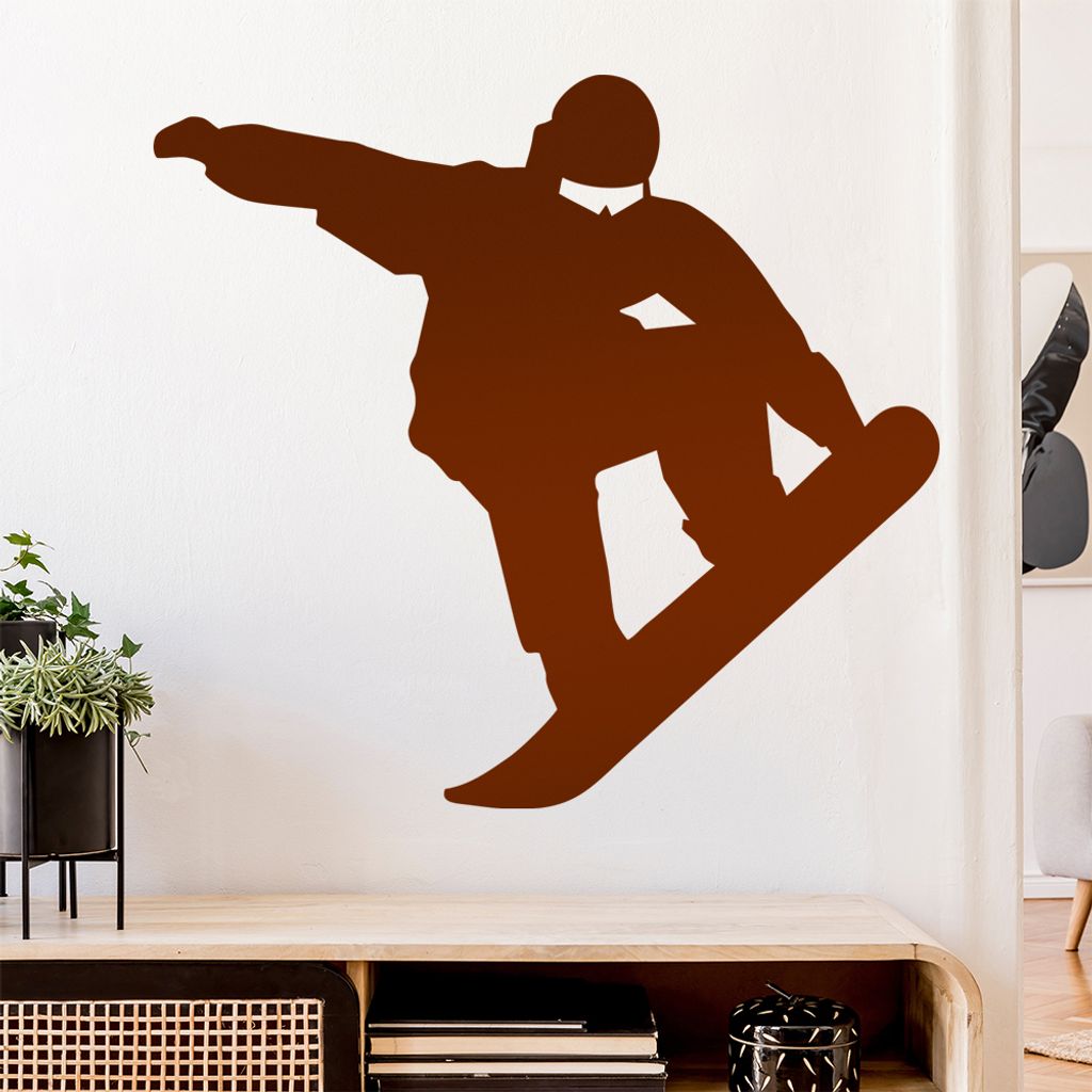 Snowboarding Sportler Figur Wandtattoo Wandaufkleber Wall Sticker - Dekoration, Küche, Wohnzimmer, Schlafzimmer, Badezimmer