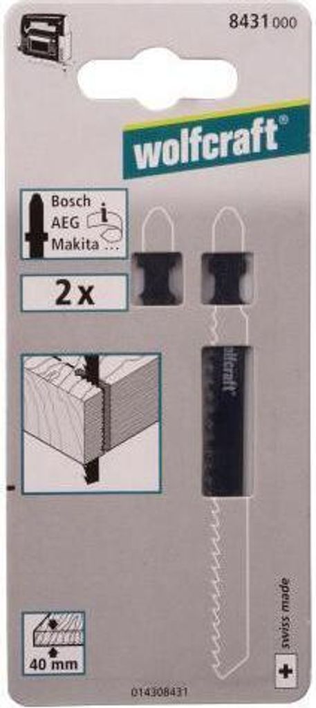 Wolfcraft Stichsägeblätter 8431000 100 mm T-Schaft 2 Stück