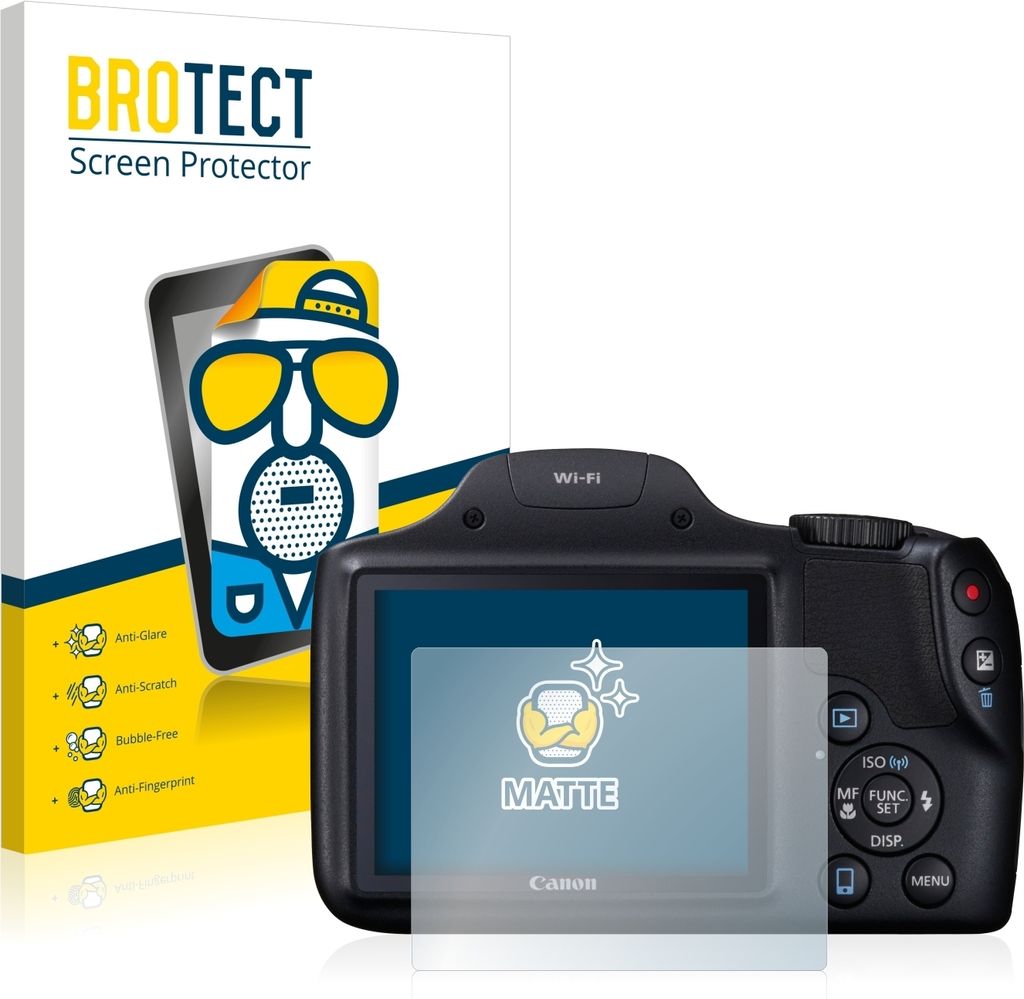 2x BROTECT Schutzfolie für Canon PowerShot SX530 HS Displayschutz Displayschutzfolie Folie Matt Entspiegelungsfolie