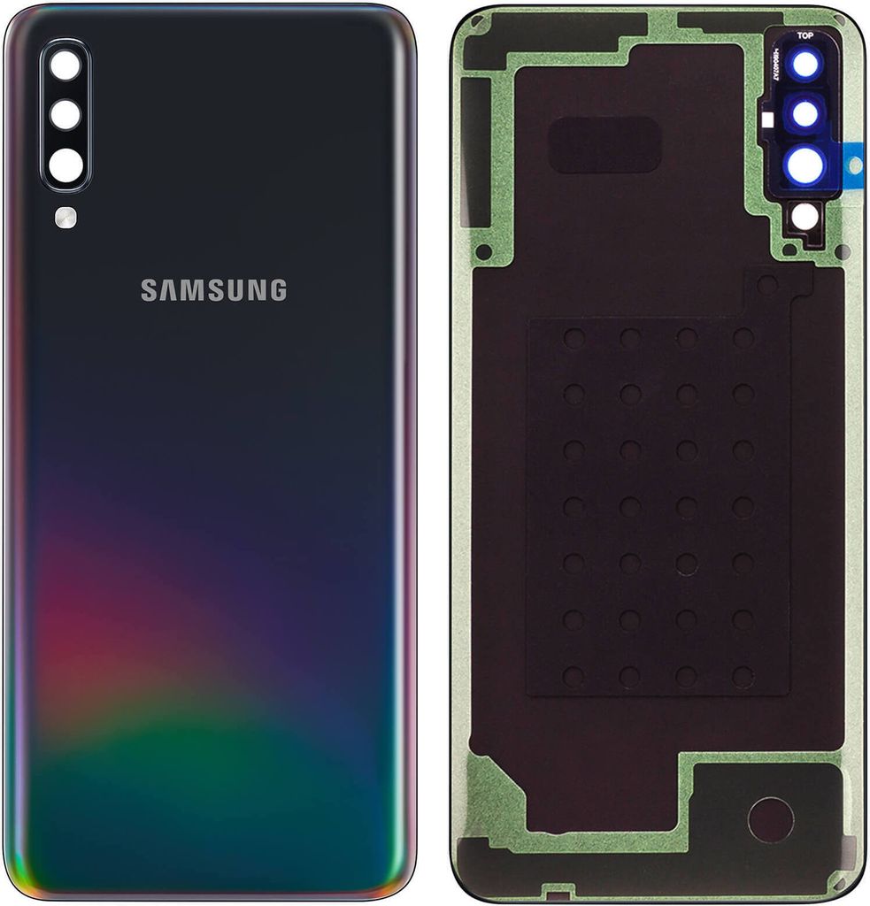 Samsung, Ersatzteil Akkudeckel, neue Rückseite für Samsung Galaxy A70, Schwarz