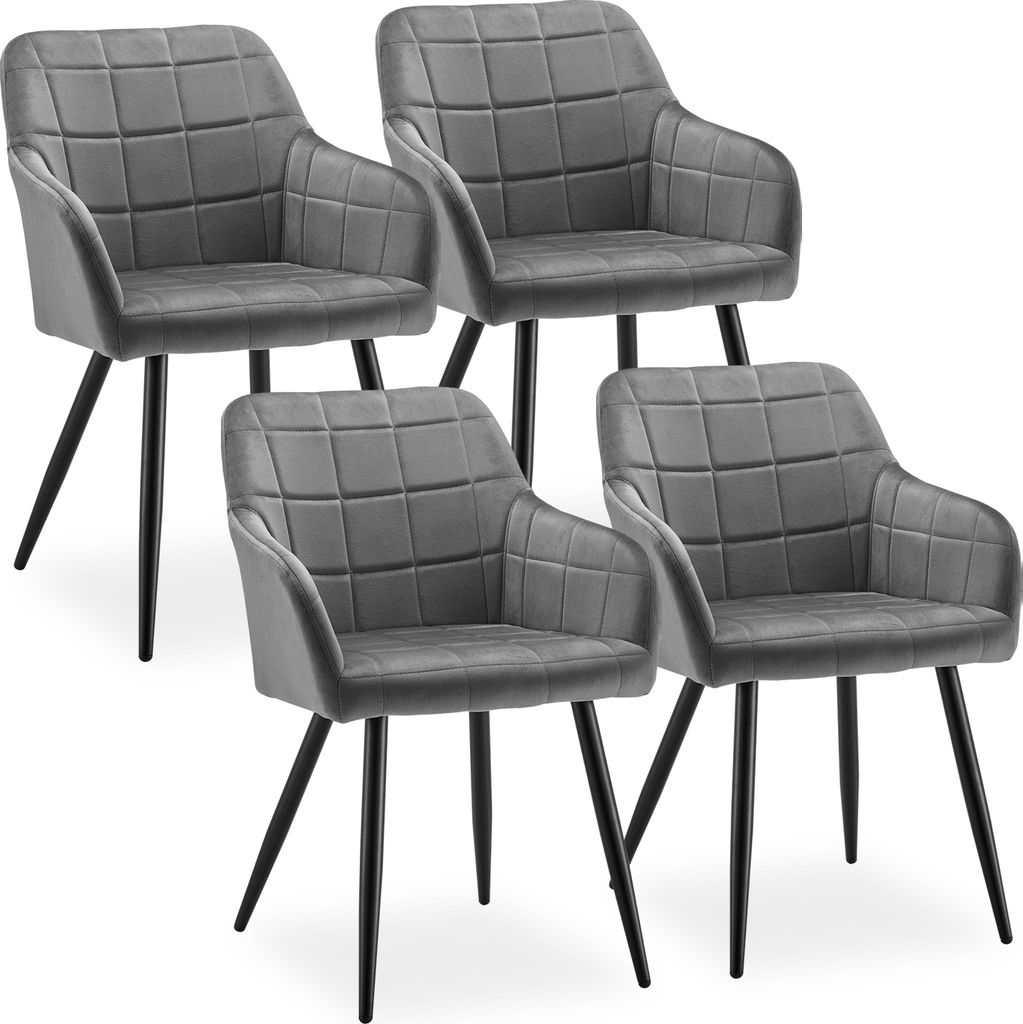 CLIPOP Esszimmerstühle, 4er Set Küchenstühle, Samt Produktbild 