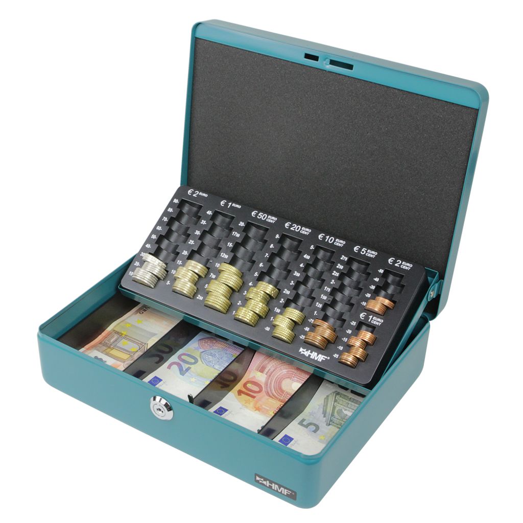 Navaris Geldkassette Geldkassette mit Münz- und Scheinfach - abschließbar