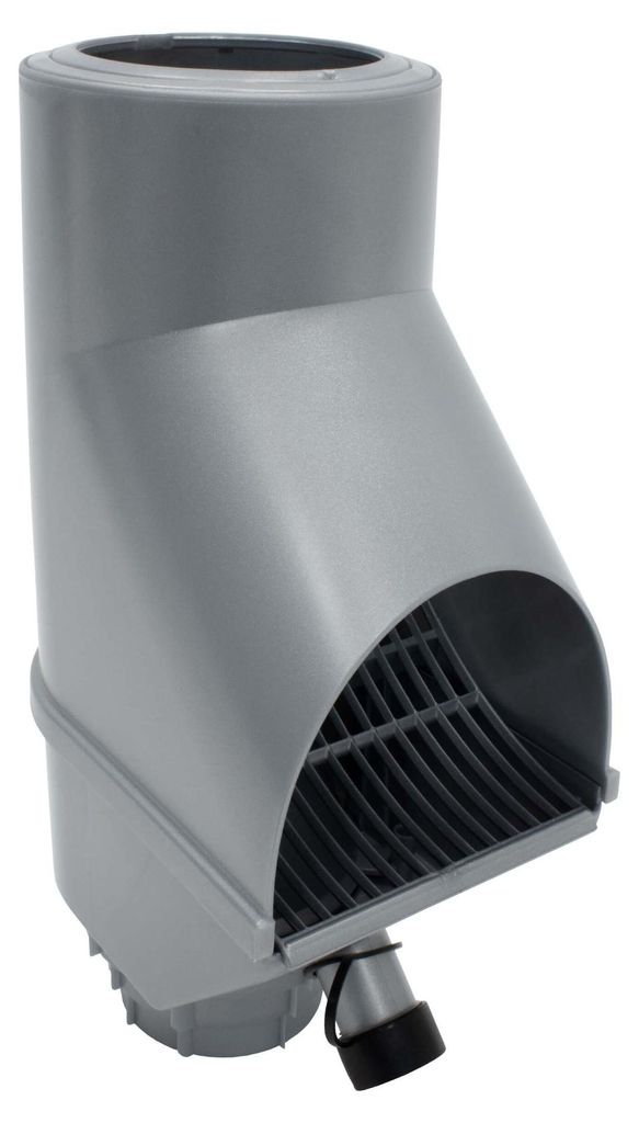 Jardinion Regenwasserfilter, Fallrohr Laubabscheider Silber Produktbild 