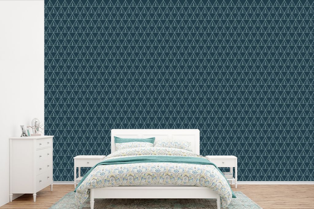 MuchoWow Fototapete für Wohnzimmer oder Schlafzimmer Wandtapete Vinyl Motivtapete Design - Jungen - Dreieck - Kind - 360x240 cm - Vinyl-Tapete