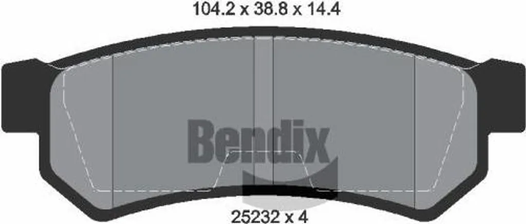 Plaquettes de Frein Bendix BPD2238 OE 96800089 pour Lacetti et Nubira