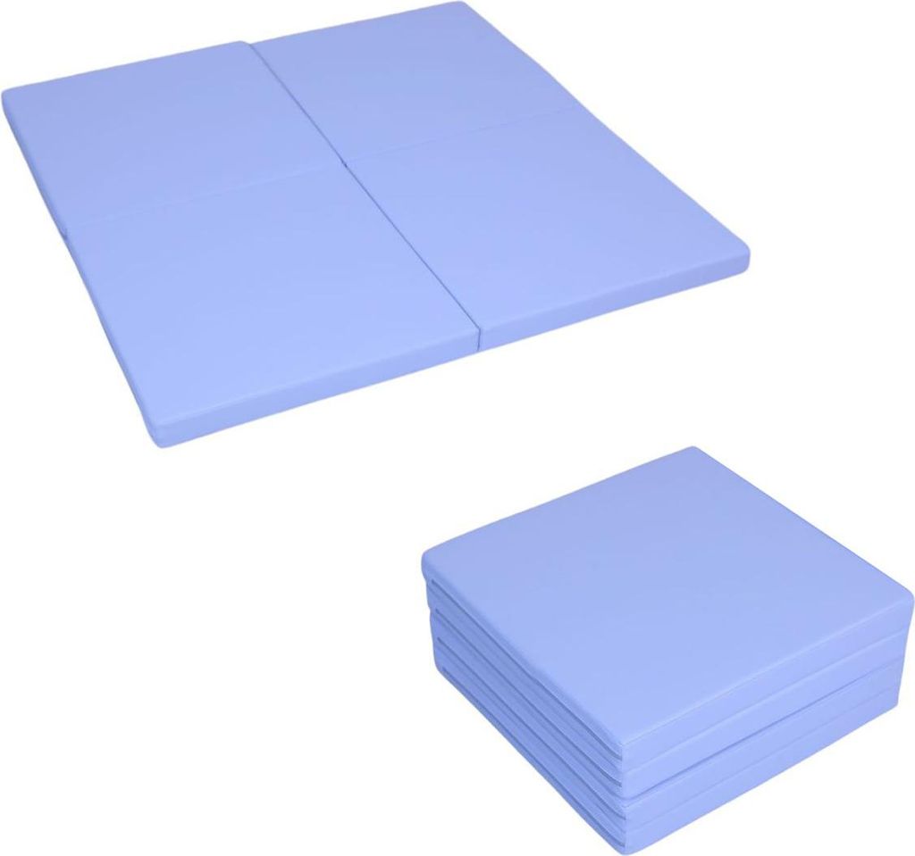 Turnmate Kompakte Gymnastikmatratze 100x100x5 cm, Blau