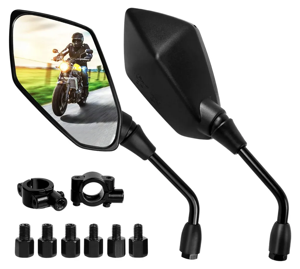 Paire de Rétroviseurs Moto Pivotants à 360° - Compatibilité M8/M10 Universelle