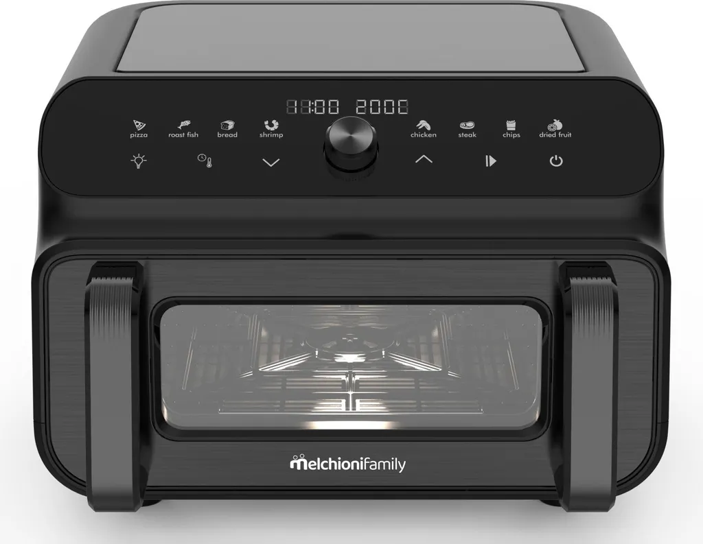 Gril Viande Électrique Multifonction 2000W avec 8 Modes de Cuisson Noir