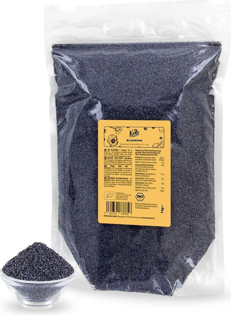Koro Blaumohn | 1 kg Mohn zum Backen und Kochen Produktbild 3