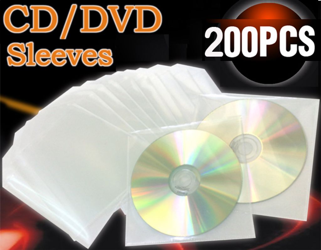 CD/DVD Hüllen Plastik 200 Stück Produktbild 