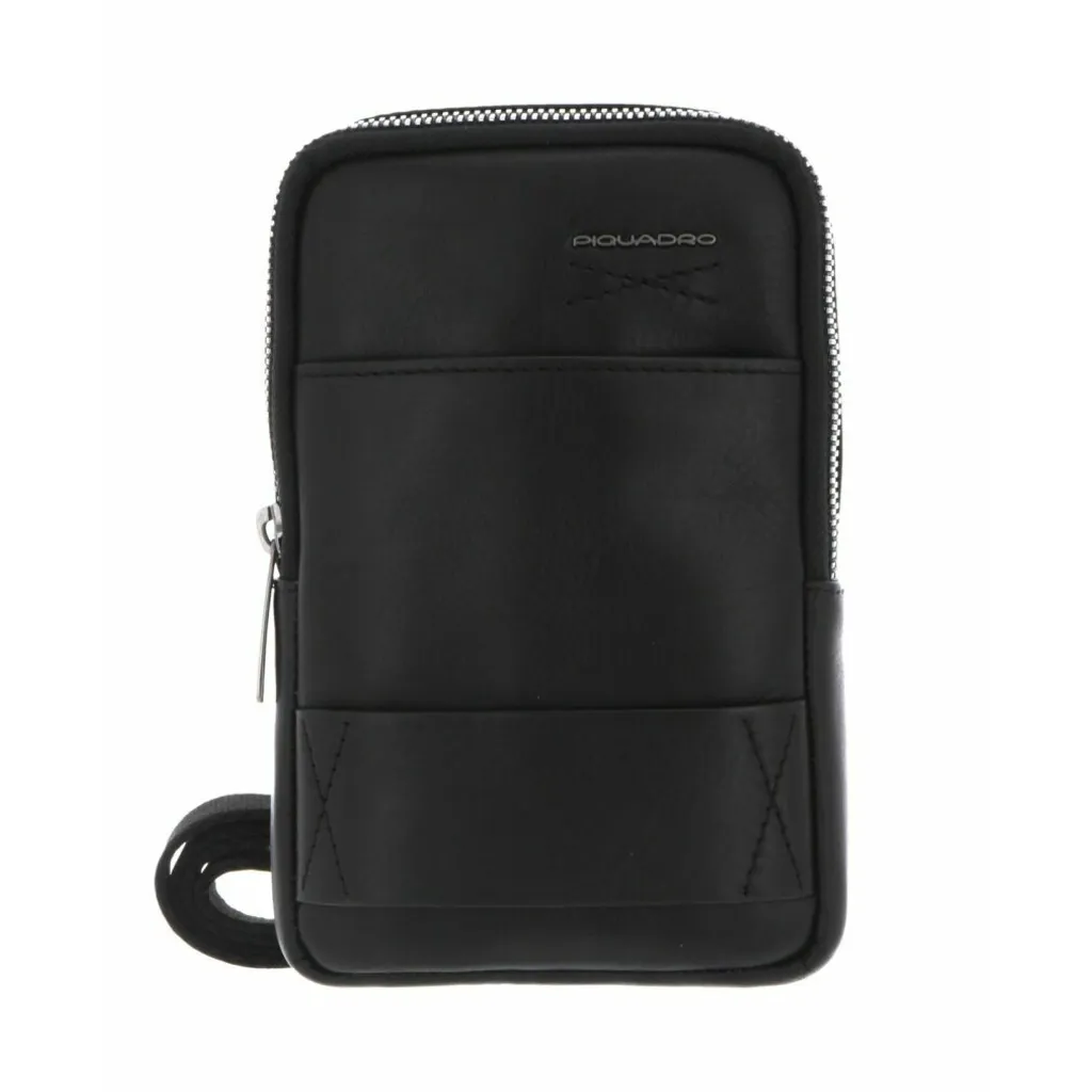PIQUADRO Obidos Borsa a tracolla tascabile Nero