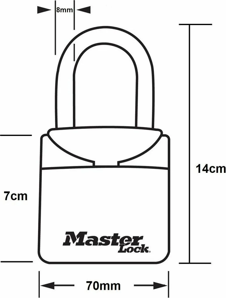 Boîte à Clés Sécurisée Master Lock 5406EURD avec Cadenas à Code Robuste