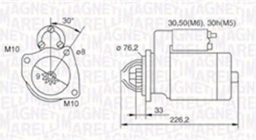 MAGNETI MARELLI 063721067010 Starter Anlasser 1,4kW für BMW Produktbild 