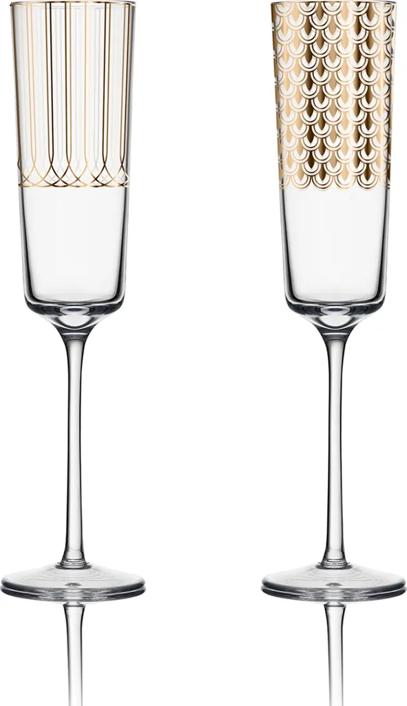 Goebel Sektgläser - 2er Set First Gold, Glas, Gold, 150 ml, 20001301