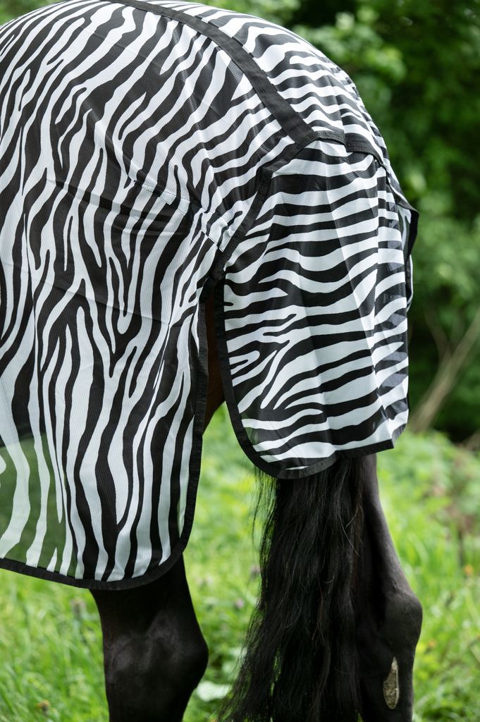 Coperta Anti-mosche Per Cavallo Horka Con Collo - Leggera E Traspirante - Zebrata - Foto 3