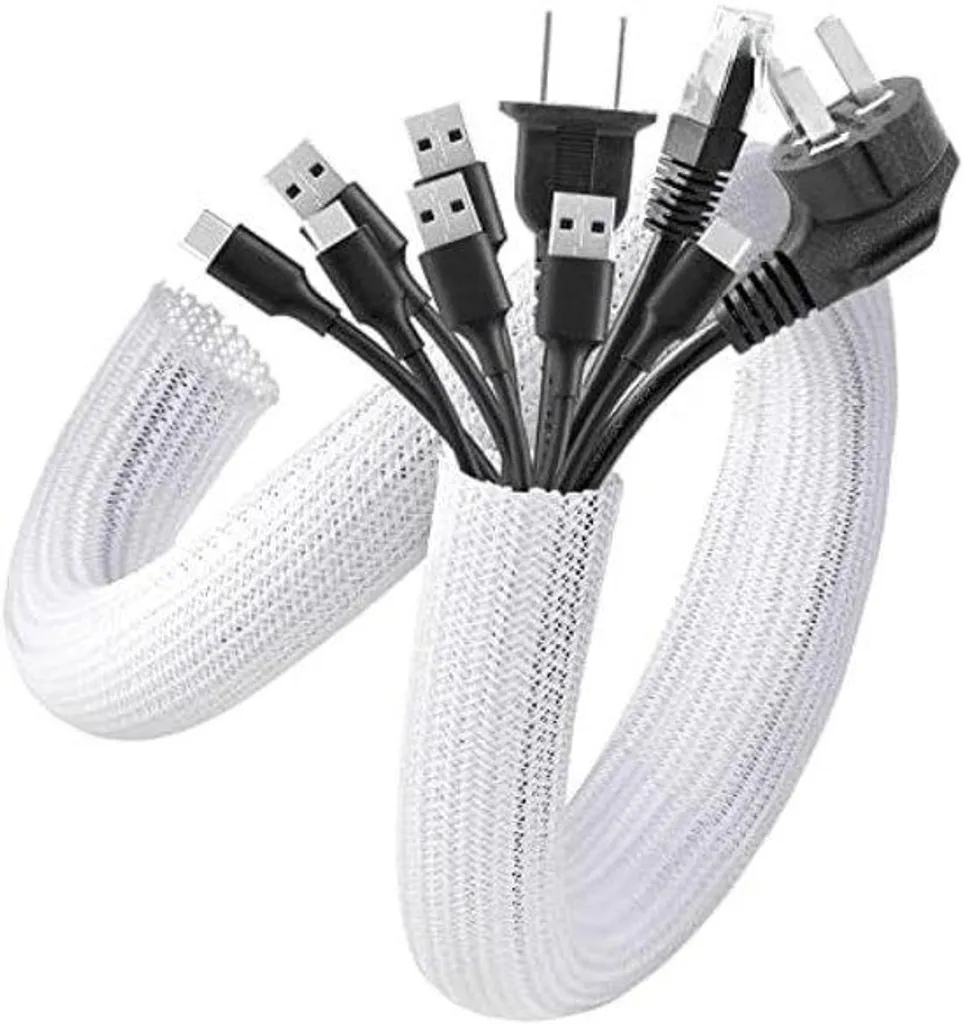Goulotte flexible blanche anti-nœuds pour ranger tous vos câbles