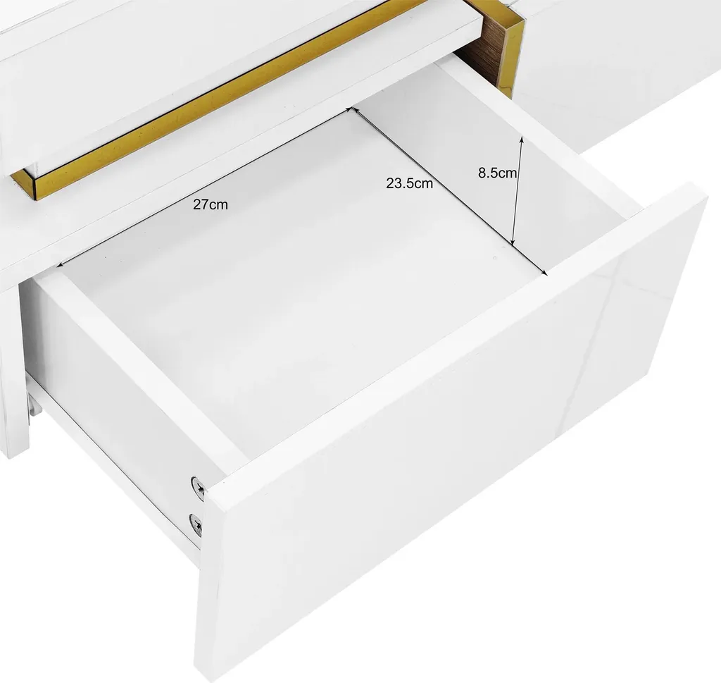 Table basse salon avec tiroirs de rangement - Style moderne et chic - 3