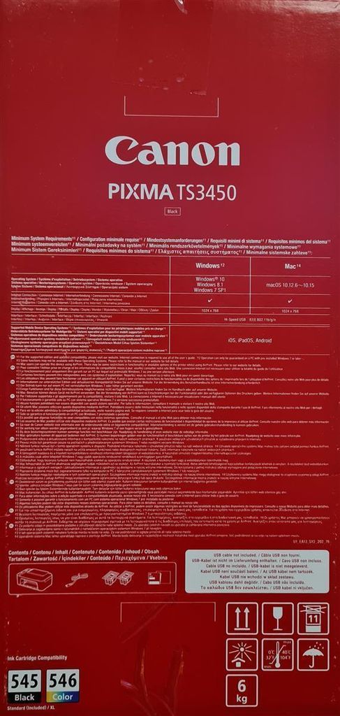 Canon PIXMA TS3450 Urządzenie wielofunkcyjne 3 w 1 czarne Zdjęcie produktu 12