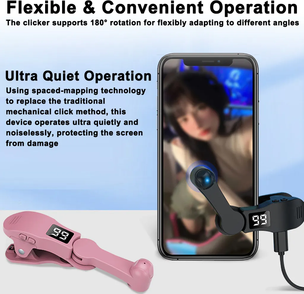 Auto Clicker Smartphone USB Professionale per Live Streaming e Video - 3