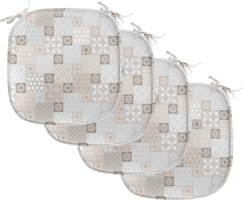 Set 4 Cuscini Sedia ABAKUHAUS 40x40 - Antimacchia e Sicuri con Lacci