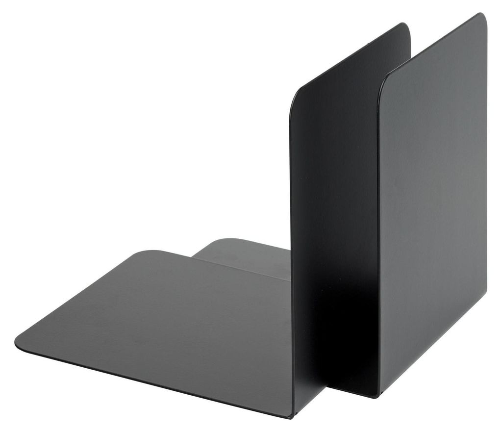 Buchstützen, Metall, Schwarz, (L/B/H) 125/140/140 mm, VE = Produktbild 