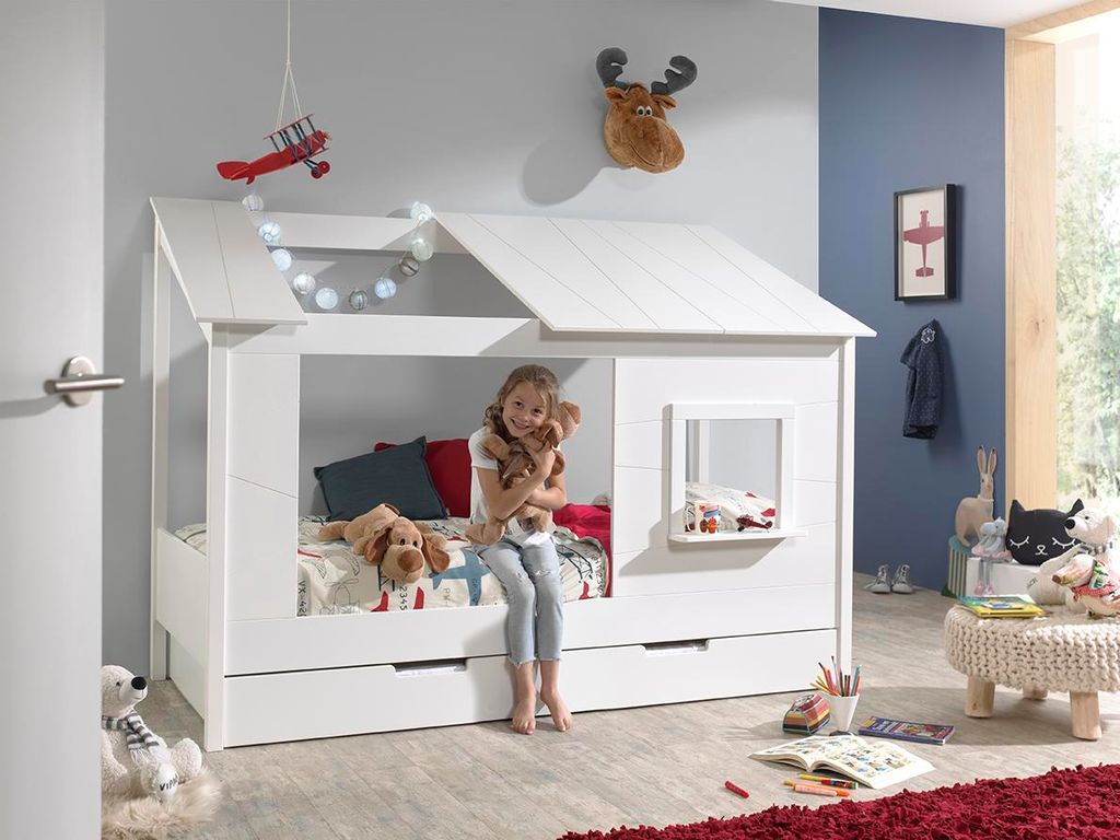 Bett Baumhaus Bett 90 x 200 cm Weiß