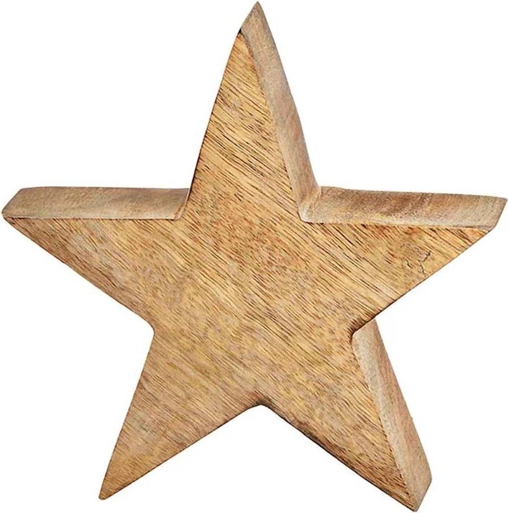 Stern aus Holz braun 14cm