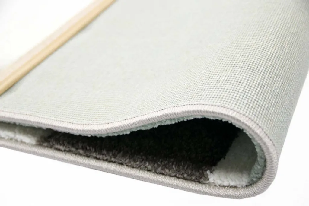 Grand tapis de passage moderne à carreaux pastels vert et crème 80x300 - 4