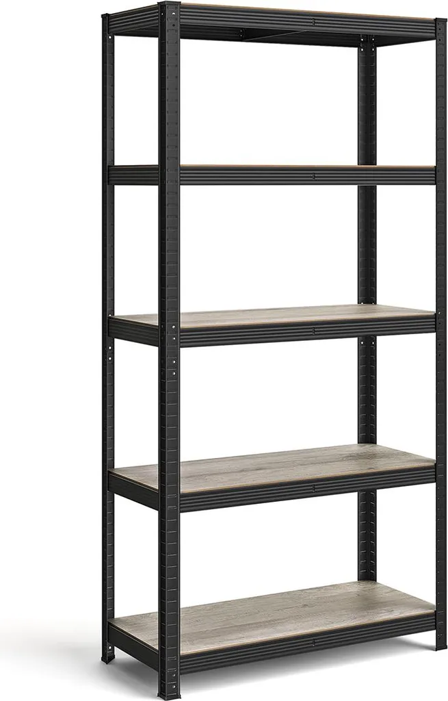 Étagère métallique modulable 5 tablettes - Structure robuste 180x90x40cm